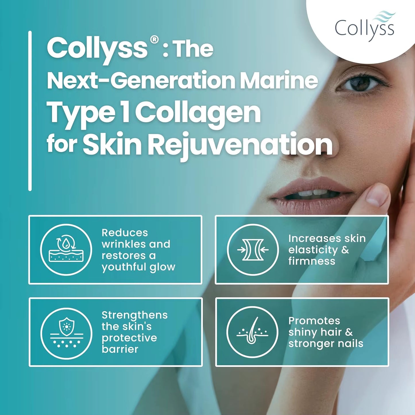 Vitastrong Marine Collagen 2000Mg Patented-Type 1 & 2 Collyss®& Cartidyss®-180 Tablets-Marine Collagen with Hyaluronic Acid-With Vitamin C-Effective Formula-Premium Quality