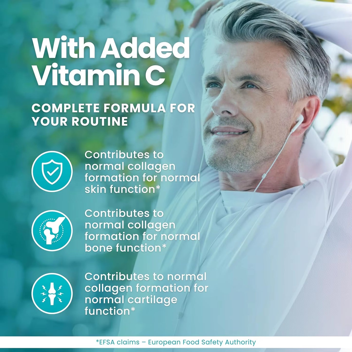Vitastrong Marine Collagen 2000Mg Patented-Type 1 & 2 Collyss®& Cartidyss®-180 Tablets-Marine Collagen with Hyaluronic Acid-With Vitamin C-Effective Formula-Premium Quality