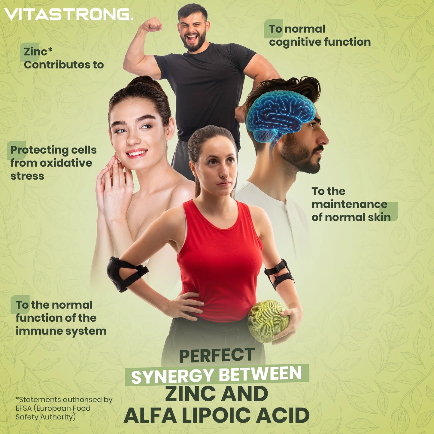 Alpha Lipoic Acid with Zinc Oxide 650Mg, Optimized Formula Lipoic Acid Type R & D, ALA Supplement 100% Vegan, 120 Gluten-Free Capsules No Gmos Alpha Lipoic Acid, Vitastrong Quality