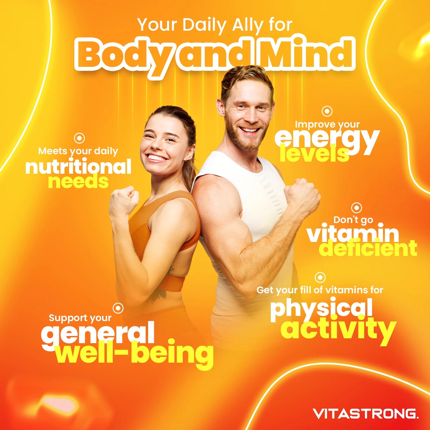 Vitastrong Complete Multivitamin Premium Quality, 13 Essential Vitamins High Dosage, Multivitamin for Men and Women Made in Italy, Pure and Certified Multivitamin Supplement, Multivitamin