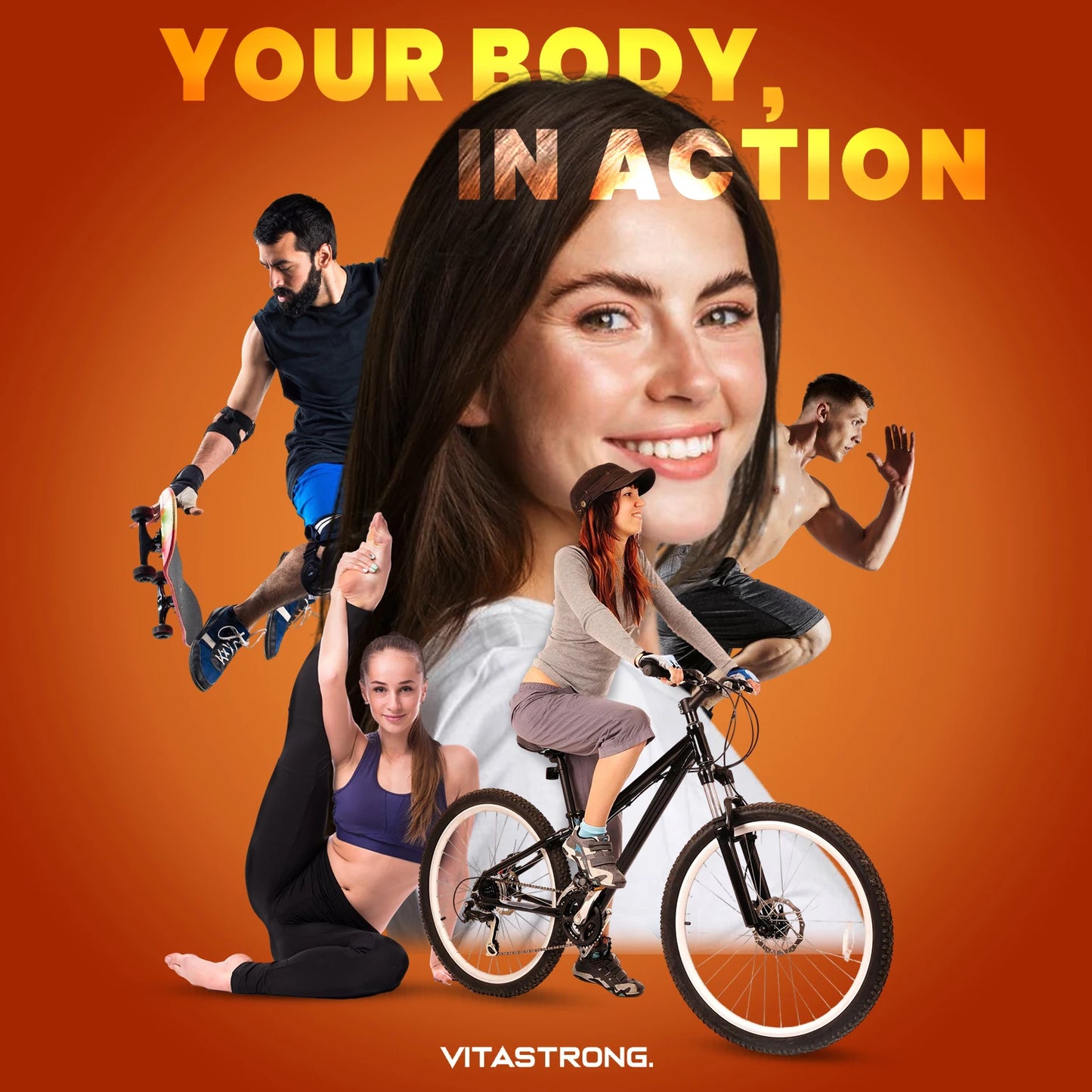 Vitastrong Glucosamine Chondroitin with MSM, Collagen and Hyaluronic Acid, Zinc, Selenium, Mangenese, Boswellia, Glucosamine Complex MSM Supplement, Bones, Joints, Cartilage, Premium Quality