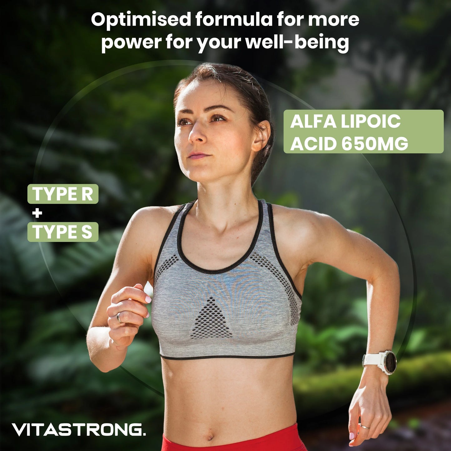 Alpha Lipoic Acid with Zinc Oxide 650Mg, Optimized Formula Lipoic Acid Type R & D, ALA Supplement 100% Vegan, 120 Gluten-Free Capsules No Gmos Alpha Lipoic Acid, Vitastrong Quality