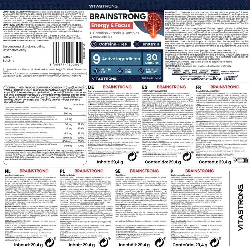 Brain Nootropic Supplements-Combat Mental Difficulty, Increase Memory, Slow Brain Aging-With Vitamin B6, Vitamin B12, Coq10, Folic Acid, Caffeine, L-Carnitine and Other-30 Tablets