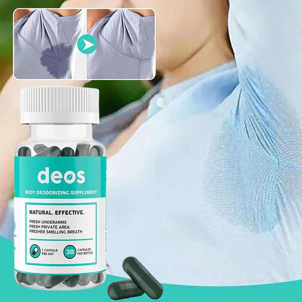 DEOS Body Deodorant Promotes Gut Health and Skin Health with Natural Chlorophyll That Freshens Underarm and Private Areas