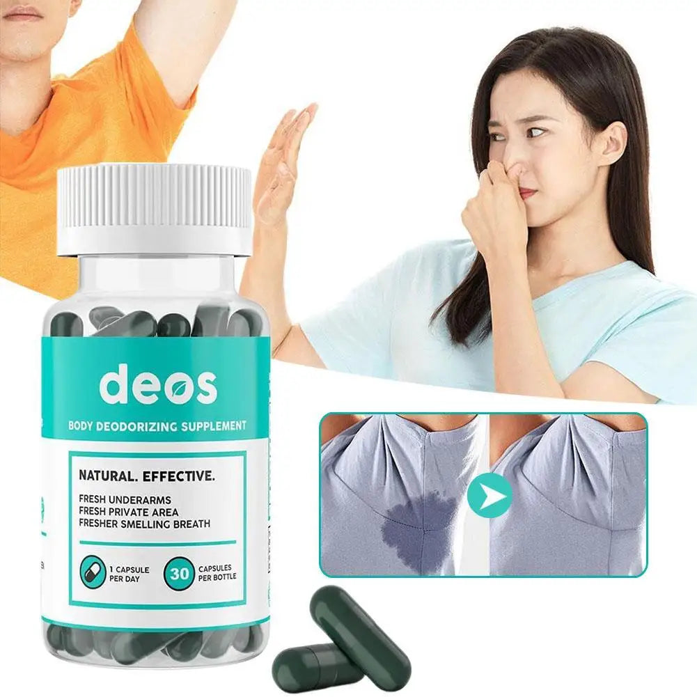 DEOS Body Deodorant Promotes Gut Health and Skin Health with Natural Chlorophyll That Freshens Underarm and Private Areas