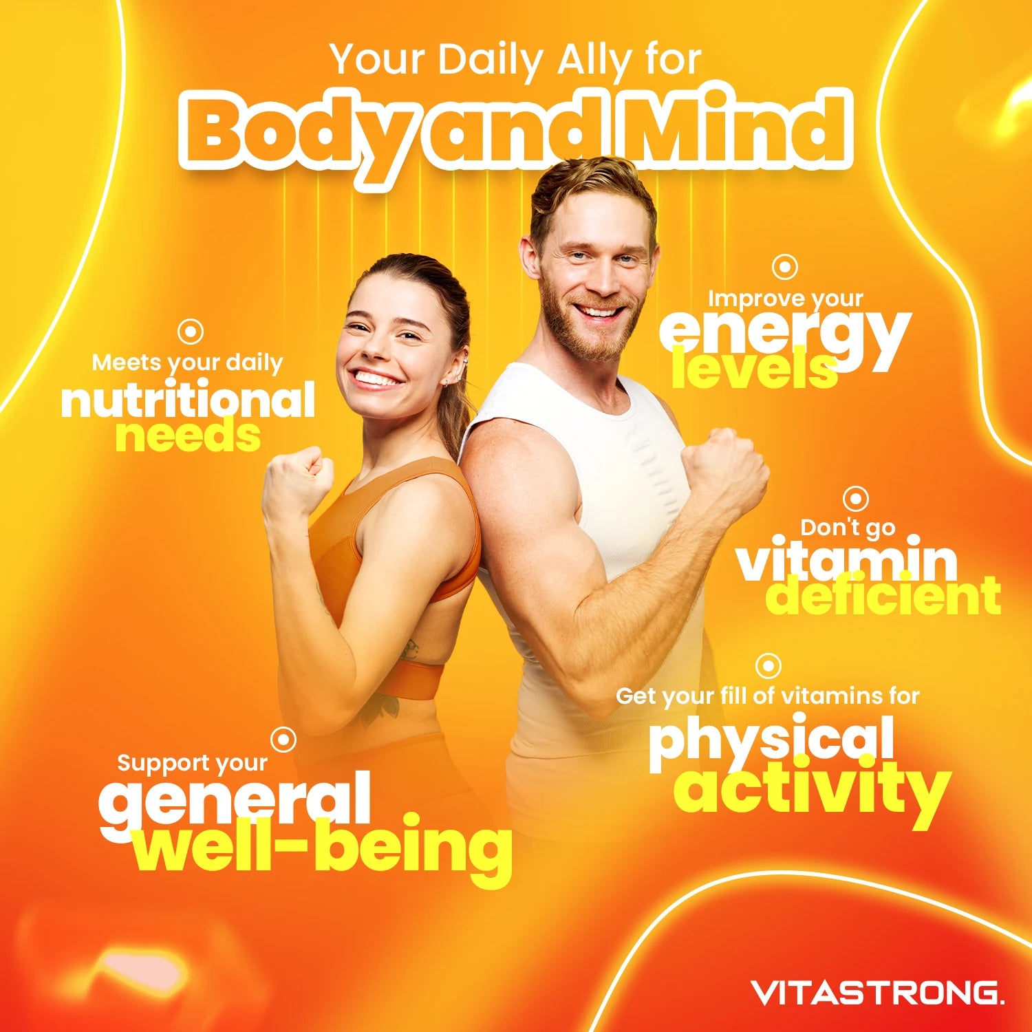 Vitastrong Complete Multivitamin Premium Quality, 13 Essential Vitamins High Dosage, Multivitamin for Men and Women Made in Italy, Pure and Certified Multivitamin Supplement, Multivitamin