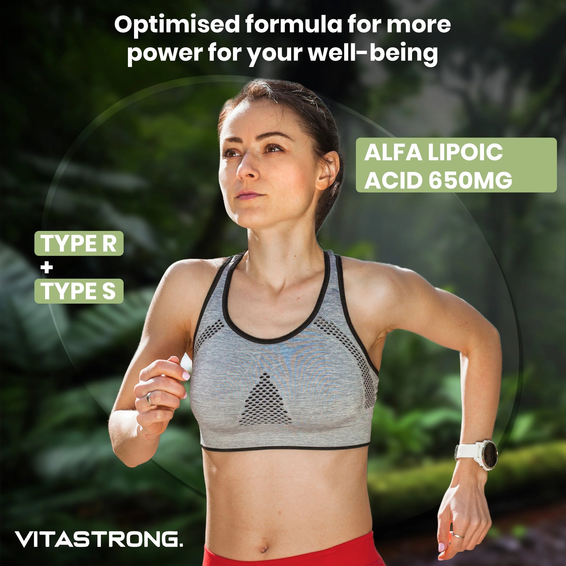 Alpha Lipoic Acid with Zinc Oxide 650Mg, Optimized Formula Lipoic Acid Type R & D, ALA Supplement 100% Vegan, 120 Gluten-Free Capsules No Gmos Alpha Lipoic Acid, Vitastrong Quality